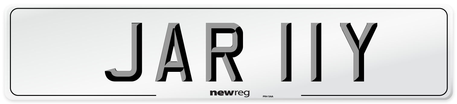 JAR 11Y Number Plate from New Reg